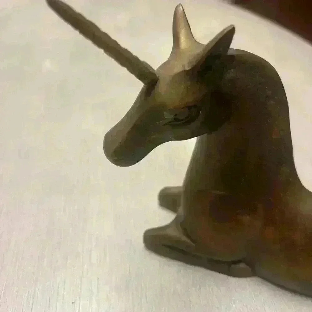 Vintage Solid Brass Unicorn Figurine - Picture 4 of 5